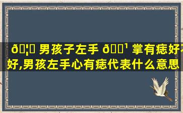 🦄 男孩子左手 🌹 掌有痣好不好,男孩左手心有痣代表什么意思